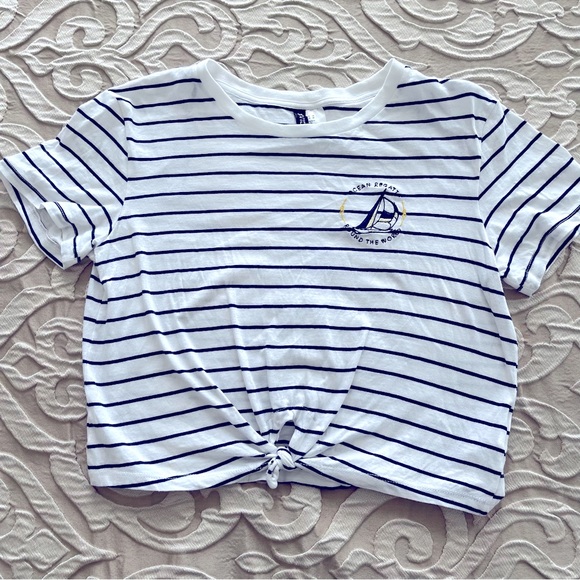 Nautical Crop Top - Picture 1 of 4
